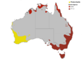 Distribution of Banksia within Australia