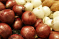 Brown and white onions