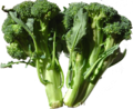 Two broccoli heads.