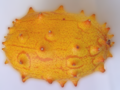 Whole ripe horned melon.