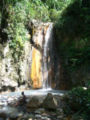Sulphur waterfall in St Lucia Botanical Gardens