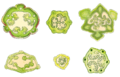 cross-section of an orchid capsule, showing 3 or 6 longitudinal slits
